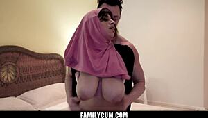 stepbrother lures hijab stepsis into forbidden hardcore sex with sneaky charm.