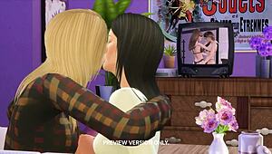 this 3d hentai shows if we're just friends or more in a lesbian sex tape