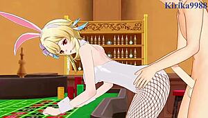 damn, paimon and lumine with aether in wild genshin impact hentai