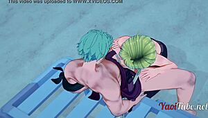 Hey, check this One Piece yaoi with Zoro and Sanji getting wild on the beach!