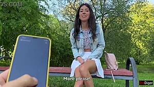 Watch My Girlfriend Explode with Orgasms in Public Park with My Toy!