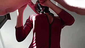 MILF in leather catsuit and boots gets roughly drilled. Thoughts?