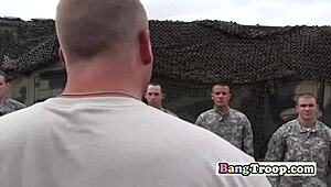 gay jock cums on hunks face after softcore blowjob in bareback scene