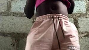 Crazybitch starts with teasing strip, ends fully naked.