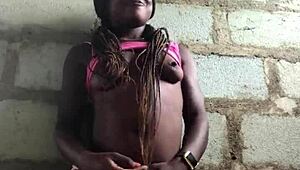 Crazybitch starts with teasing strip, ends fully naked.