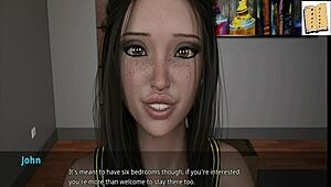 blonde teen in 3d game with big tits and ass