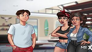 In summertimesaga, the maid wants to clean up in episode four eleven