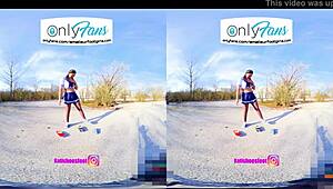 Vr 3d foot girl crushes nylons in high heels!