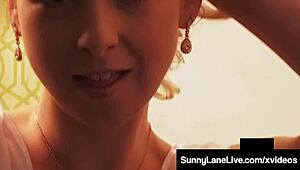 Sex-Starved Sunny Lane Feels Ecstasy Fingering Her Wet Pussy