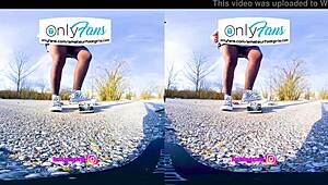 Vr 3d foot girl crushes nylons in high heels!