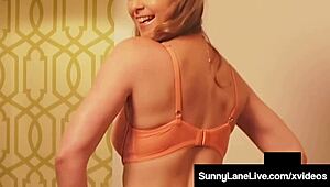 Sex-Starved Sunny Lane Feels Ecstasy Fingering Her Wet Pussy