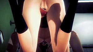 hentai 3d uncensored - japanese girl blown and banged in public toilet 😳