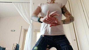 Sweaty from yoga and dancing in leggings, are you ready for my hidden cam gym session?