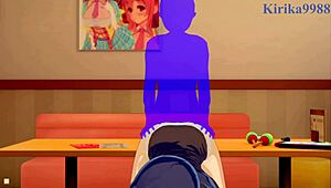 Tsuki Uzaki and Ami Asai bang old man hard