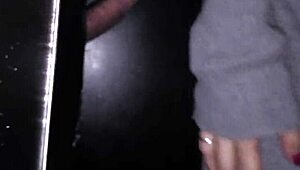 Glory Hole Skinny Girl GETS NAILED in Front of Cuckold Husband!