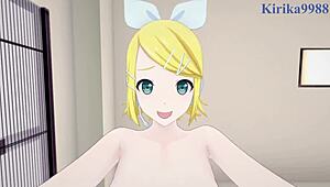 初音未来、夜驱和镜音铃激烈3D本子性爱