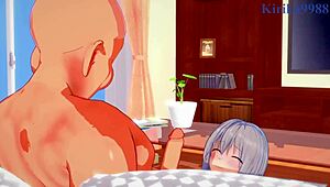 Tsuki Uzaki and Ami Asai bang old man hard