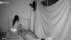 Latina amateurs fuck in the room.