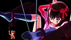 Intense 3D Anime Action in Purupuru Haruka 09 String Pulling Game