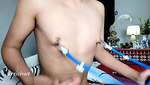 Nipple Sucker for Men Explores Unique Fetish in Solo Spanish Session