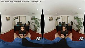 The Big Meat-Ing: Brunette Teen Gives POV Blowjob at Work