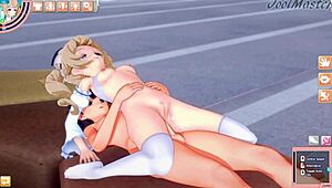 Yo, Barbara from Genshin Impact gets wild fucking at the shopping center!