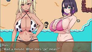 Hypnotized uncle cums on big tits of cute girls in creampie fetish anime.