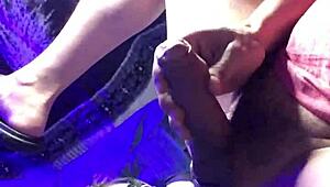 Laying On Table Sucking Cock And Fingering Ass