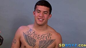 twink amateur gets barebacked in raw anal action behind the scenes with hardcore hunks.