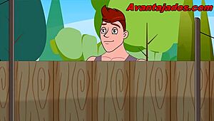 Dreamy Brazilian neighbor in wild gay cartoon action?