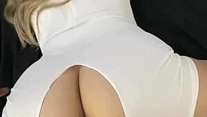 snowbunny gets clothes ripped by bbc 😈 gets fucked then filled with cum interracial