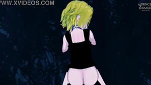 anna from shaman king teases with her wet vagina