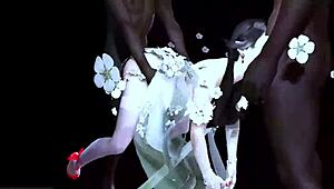 Two BBC Dominate Big-Boobs Chick in Wild 3D Animation