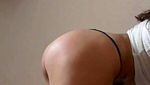 POV video captures Italian babe's sexy striptease turning into a wet blowjob. She moans loud during deepthroat and cowgirl orgasm.