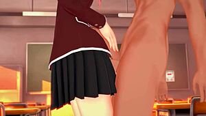 Yo, check teen Inori Yuzuriha getting creampied in 3D hentai!