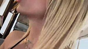 blonde gets anal and cum on tits