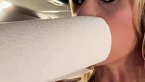 blonde gets anal and cum on tits