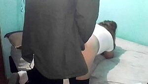 cogemos de perrito on a cold day in our double bed