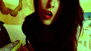 mamada salivada by luzyann in a hot live amateur tv show