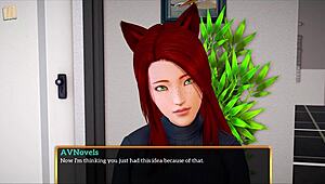 redhead plays erotic game with small tits