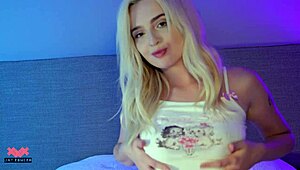 cute college girl attends big event on campus