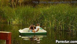 gorgeous dru berrymore enjoys outdoor fun