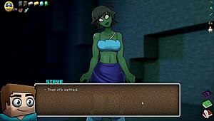 Is that teen getting a public creampie in Hornycraft?