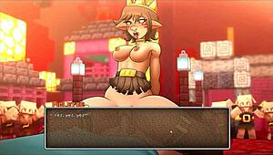 Is that teen getting a public creampie in Hornycraft?