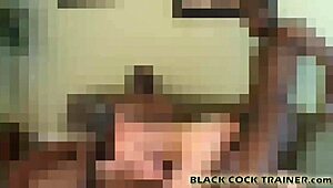 Big Black Strapon Stretches Wide!