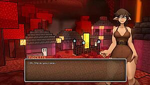 Is that teen getting a public creampie in Hornycraft?