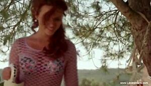 Lesbian girlfriends explore toys and masturbation outdoors in Belgium's European charm.