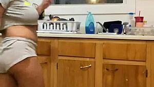 Anna Maria Teasing While Doing Dishes Part Ii