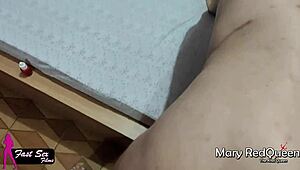 Guy with Big Dick Fucks Her, She Squirts on Floor