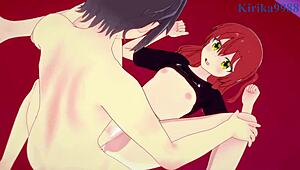 ikuyo kita and ryo yamada have intense sex in bocchi the rock hentai, ending with creampie